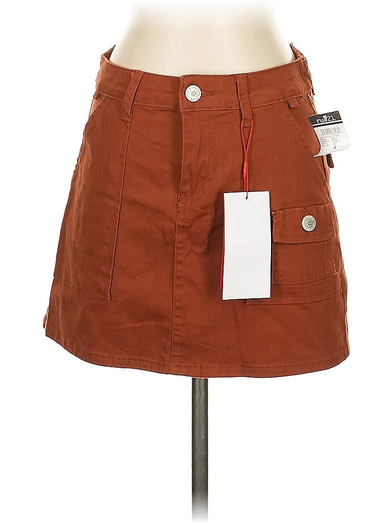 Hot Kiss Casual Skirt In Brown