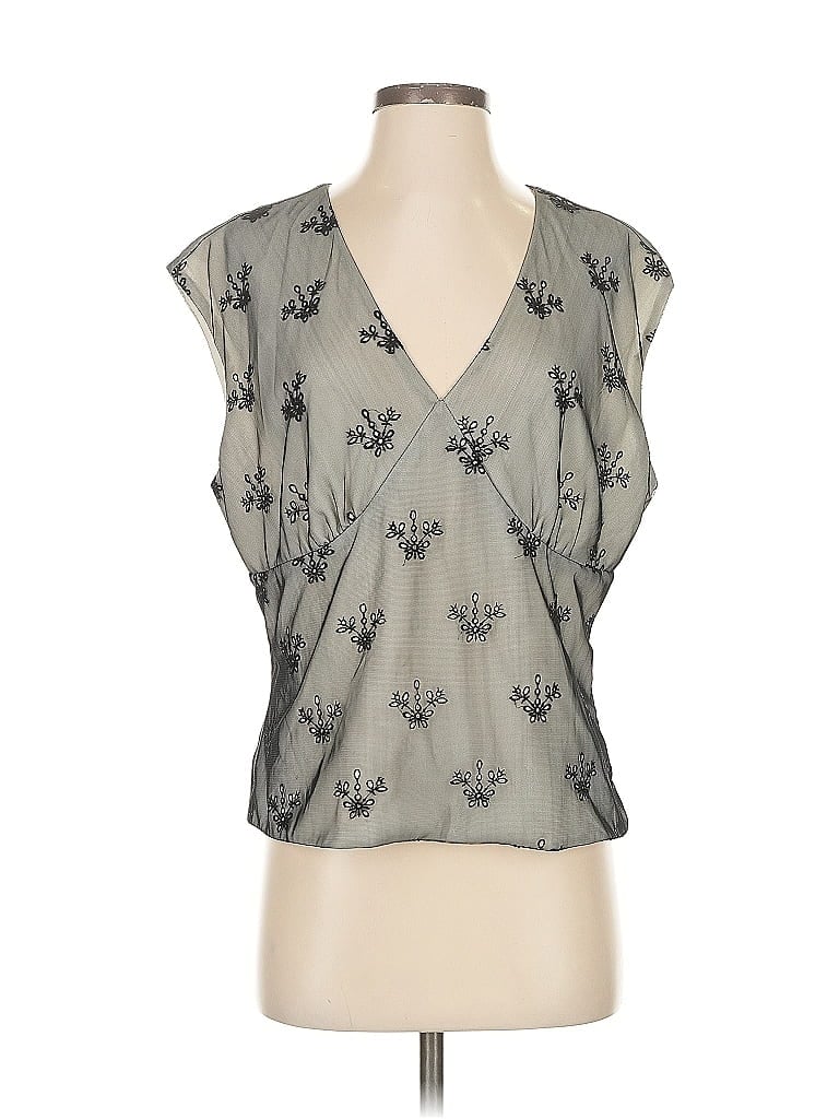 Pre-owned Eci Sleeveless Blouse In Gray