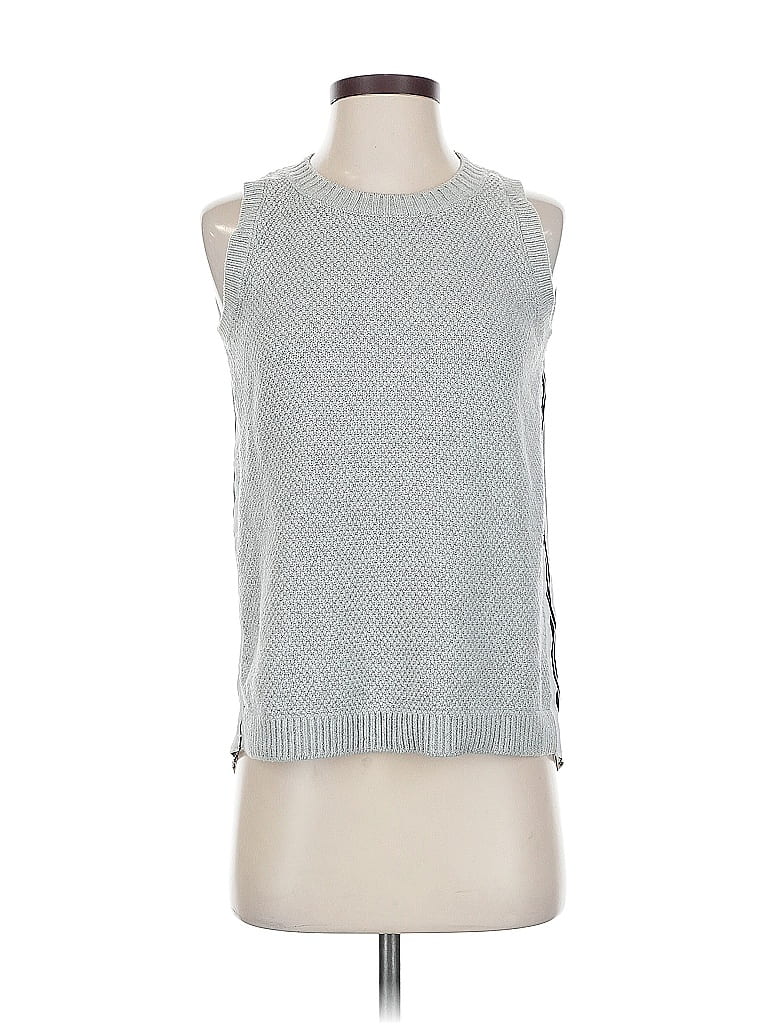 Pre-owned Ann Taylor Loft Sleeveless Top Gray Boatneck Tops