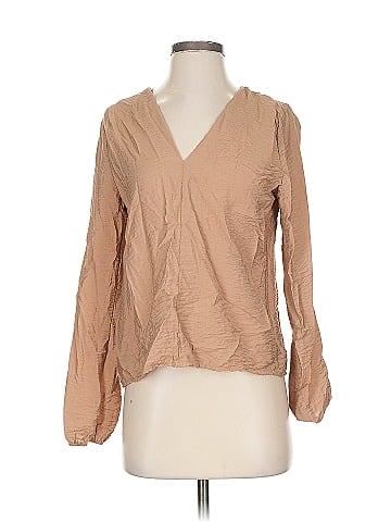 Self Contrast Long Sleeve Blouse (view 1)