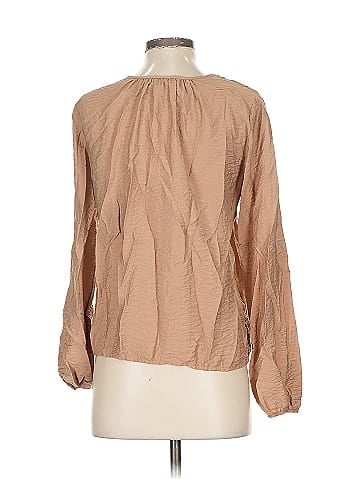 Self Contrast Long Sleeve Blouse (view 2)