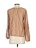 Self Contrast Tan Long Sleeve Blouse Size XS - photo 2