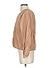 Self Contrast Tan Long Sleeve Blouse Size XS - photo 5