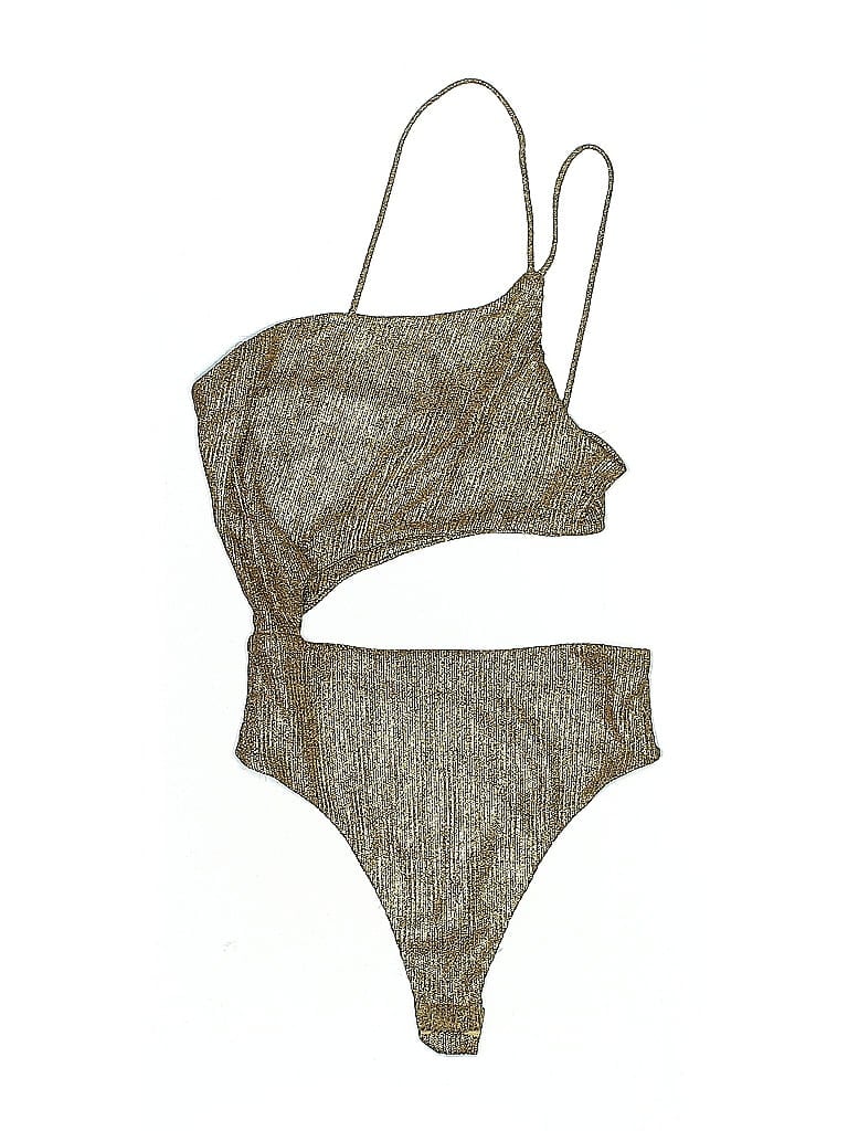 Pre-owned Superdown Bodysuit In Gold