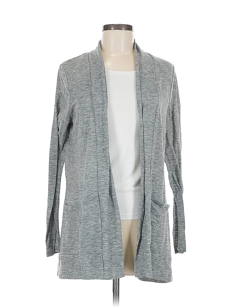 Pre-owned Ann Taylor Loft Cardigan Sweater In Gray