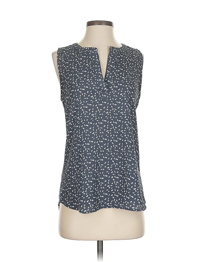 Pre-owned Ann Taylor Loft Outlet Sleeveless Blouse In Blue