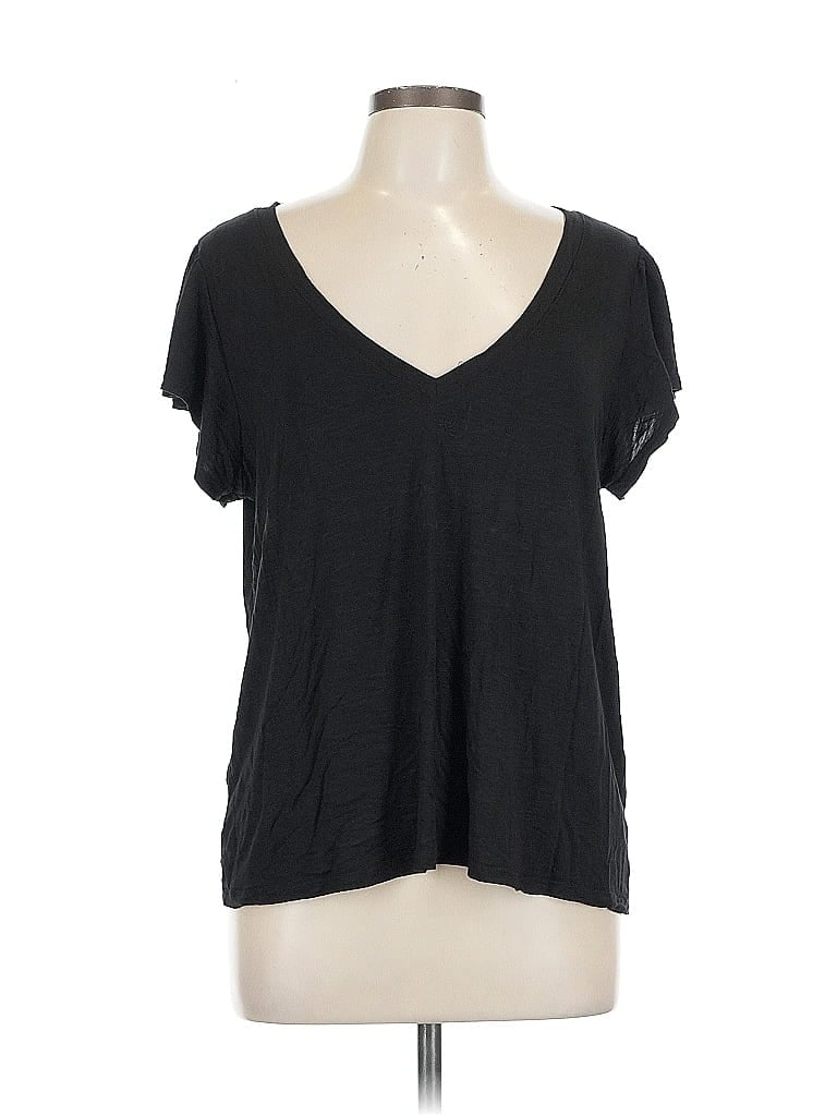 Pre-owned Torrid Short Sleeve Top Black V Neck Tops