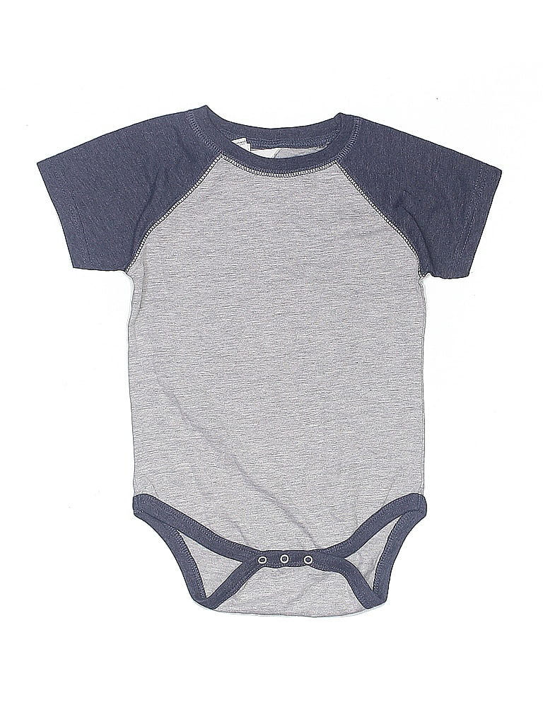 Pre-owned Rabbit Skins Kids' Short Sleeve Onesie In Gray