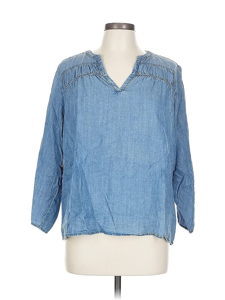 SPLENDID Pre-owned 3/4 Sleeve Blouse In Blue