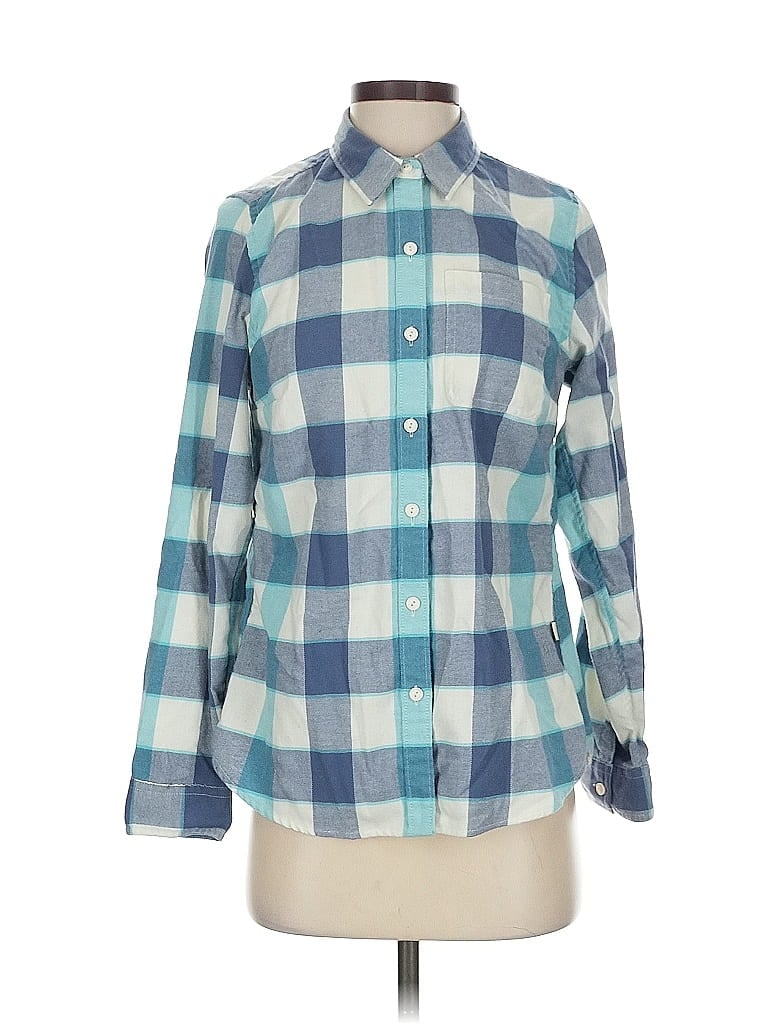 Pre-owned L.l.bean Long Sleeve Button Down Shirt In Blue