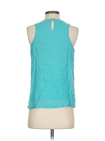 Joy Joy 100% Polyester Teal Tank Top Size S