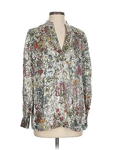 Tory Burch Long Sleeve Silk Top (view 1)