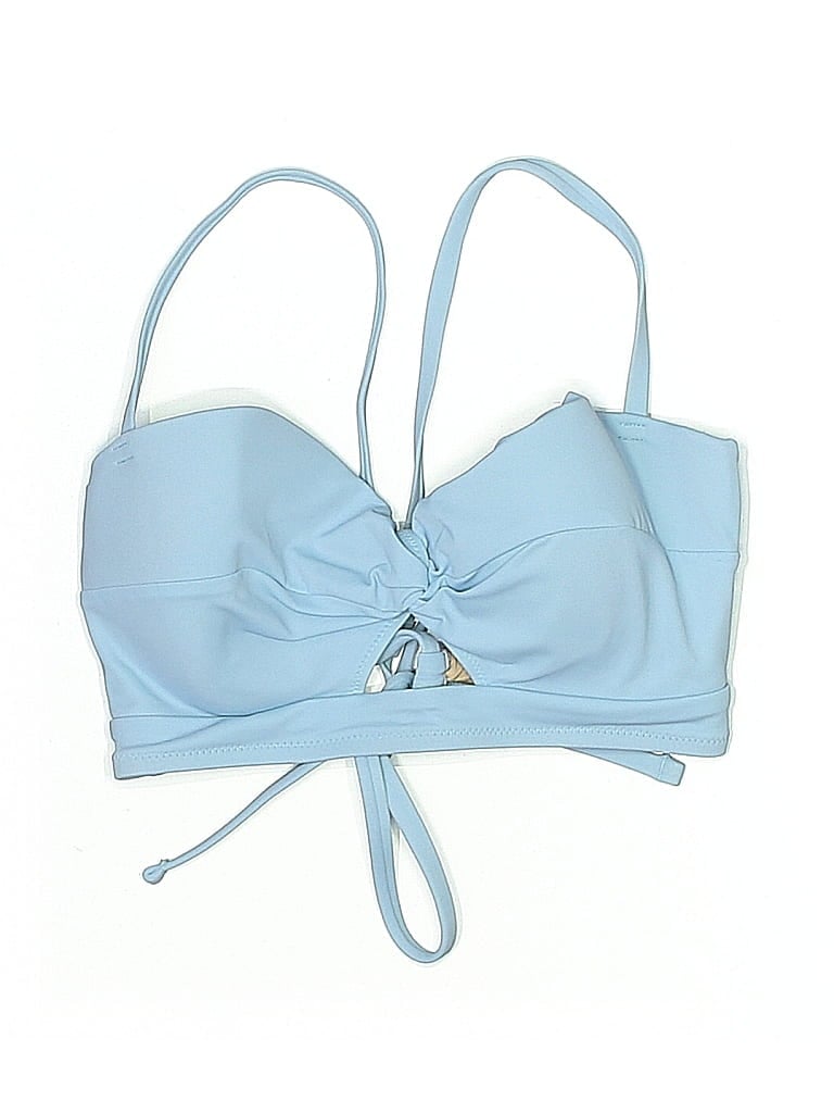 Pre-owned Shade & Shore Swimsuit Top Blue Swimwear