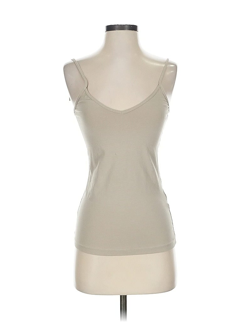 H&M Pre-owned Tank Top Tan Sweetheart Neckline Tops In Brown