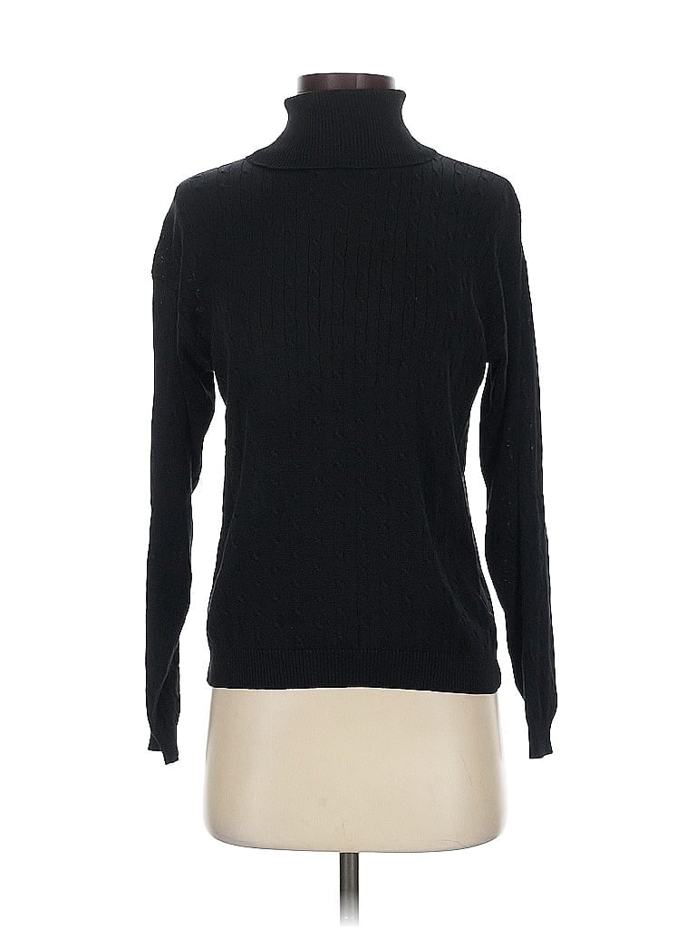 Pre-owned Paul Stuart Silk Pullover Sweater In Black