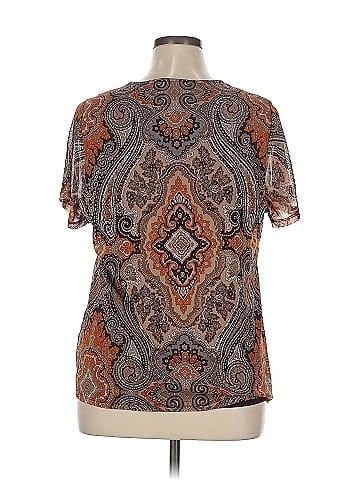 INC International Concepts Short Sleeve Blouse (view 2)