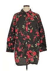 Roaman's 3/4 Sleeve Button Down Shirt