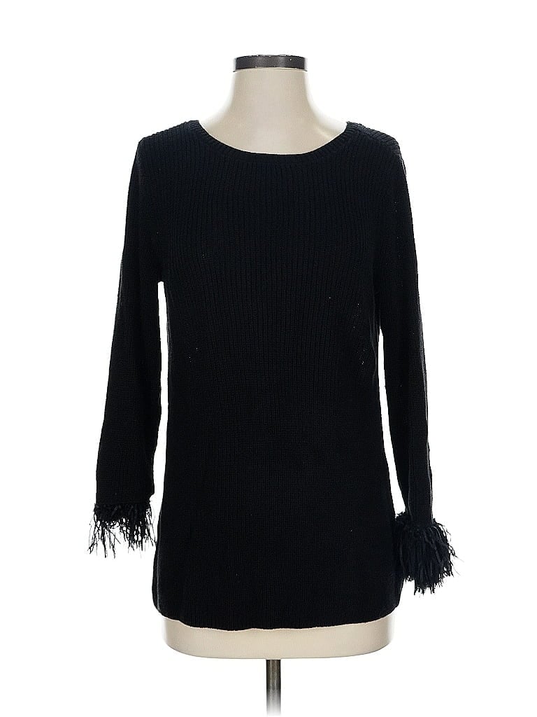 Pre-owned Nic + Zoe Pullover Sweater In Black