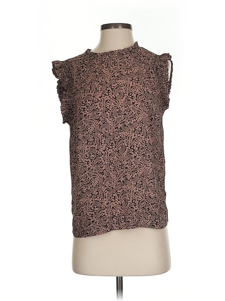 Pre-owned Dr2 Sleeveless Blouse In Brown