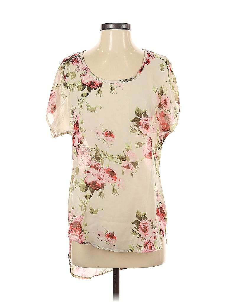 Pre-owned Live 4 Truth Short Sleeve Blouse In White