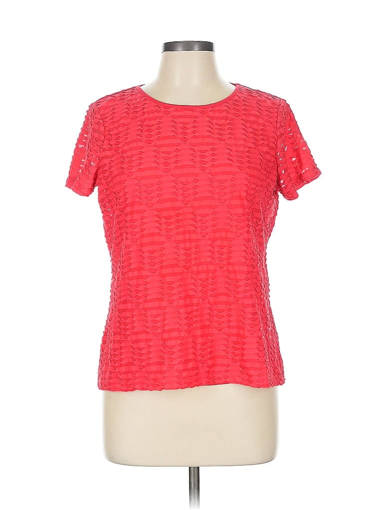 CALVIN KLEIN Pre-owned Short Sleeve Top Red Crew Neck Tops