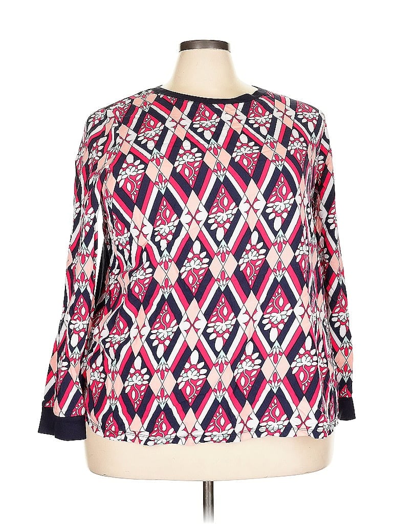 CROWN & IVY Pre-owned Long Sleeve T-shirt In Pink