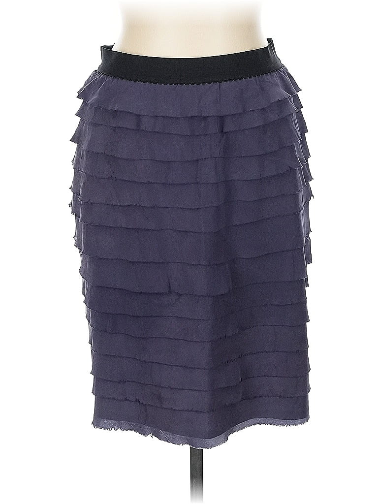 Pre-owned Unbranded Silk Skirt In Purple