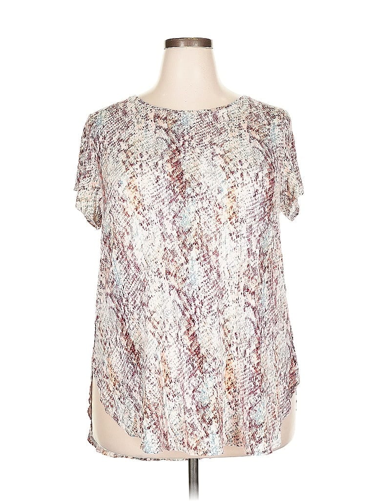 Pre-owned Apt. 9 Short Sleeve Blouse In White