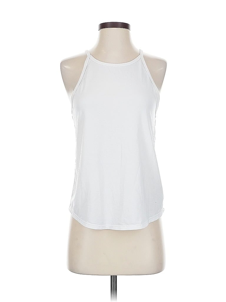 Pre-owned Gap Fit Tank Top White Halter Neckline Tops