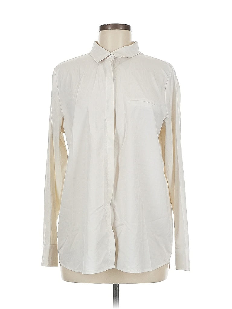 Pre-owned Modern Ambition Long Sleeve Blouse In White