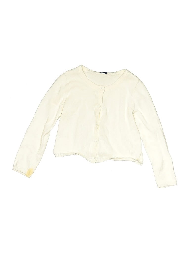 Pre-owned Baby Gap Kids' Cardigan Sweater In White