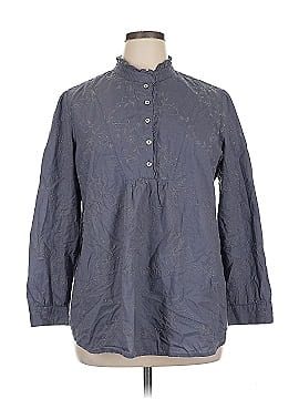 Logo By Lori Goldstein 3/4 Sleeve Button Down Shirt