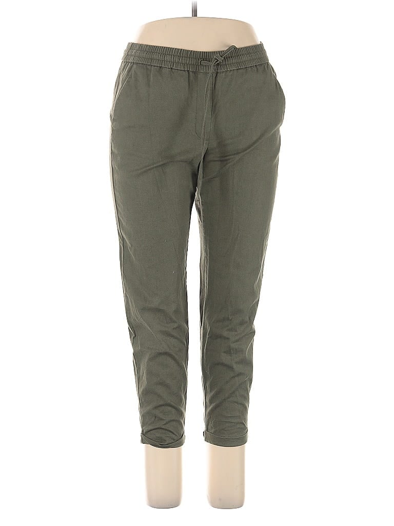 Pre-owned J.crew Factory Store Linen Pants In Green