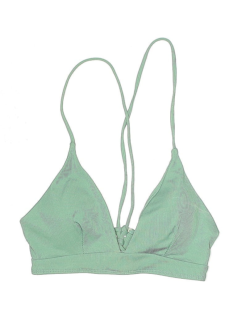 Pre-owned Zaful Swimsuit Top Green Swimwear