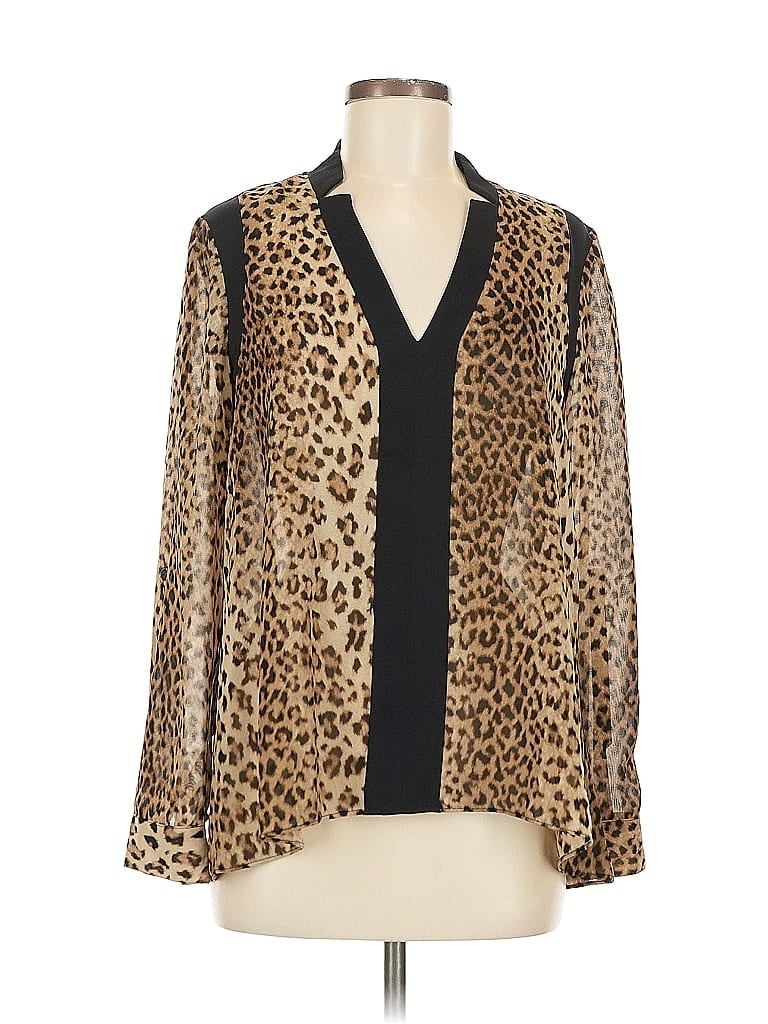 Pre-owned Nicole By Nicole Miller Long Sleeve T-shirt In Gold