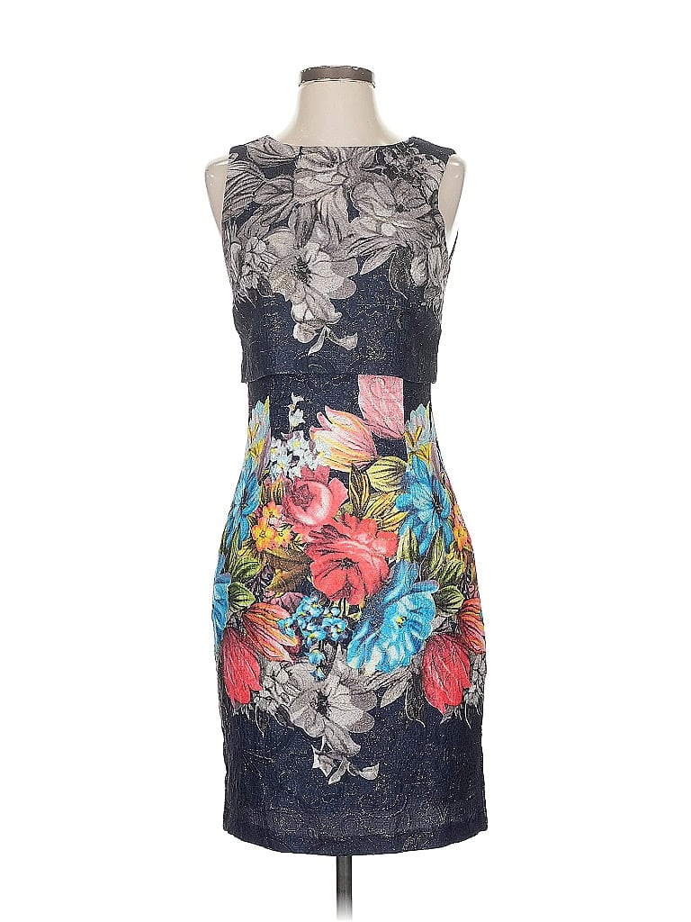 Pre-owned Belle Badgley Mischka Cocktail Dress In Gray