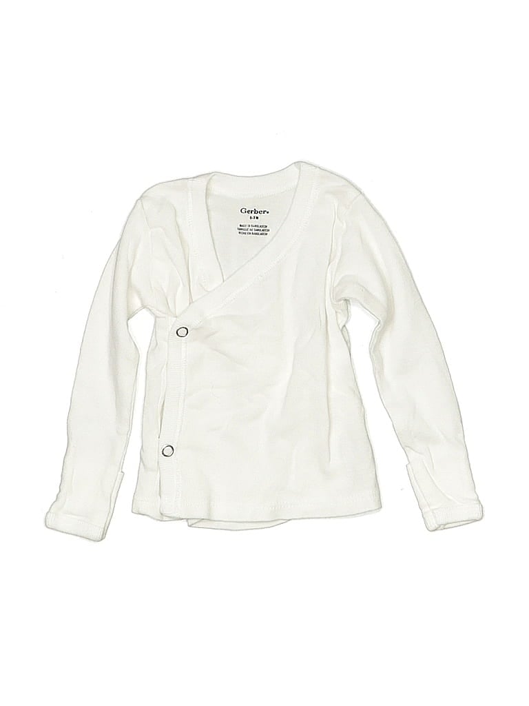 Click to view more detailed imagery on our partner's website Pre-owned Gerber Babies' Long Sleeve T-shirt In White