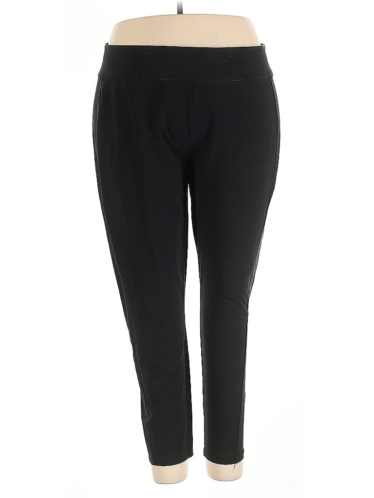 Susan Graver Solid Black Active Pants Size 2X - photo 1