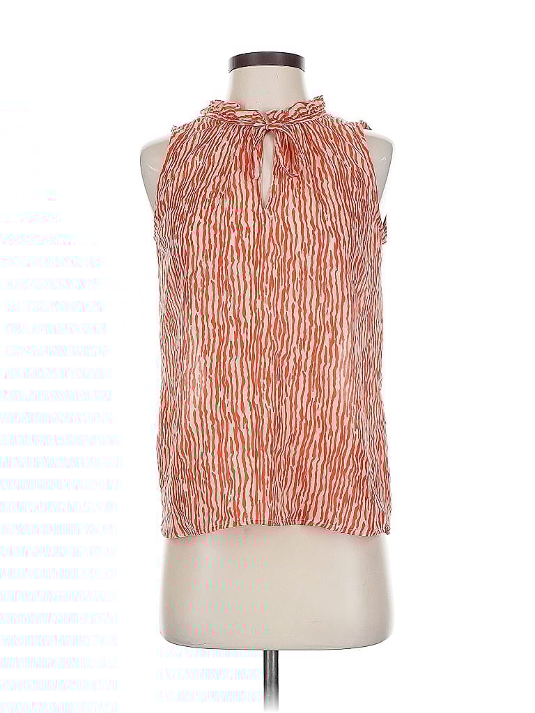 Pre-owned Ann Taylor Loft Sleeveless Blouse In Orange