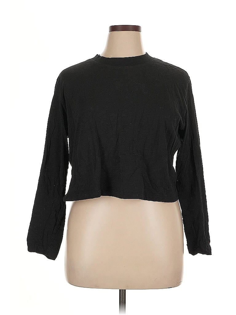 Pre-owned The Drop 3/4 Sleeve T-shirt In Black