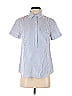 J.Crew Stripes Blue Short Sleeve Button-Down Shirt Size 2 - photo 1