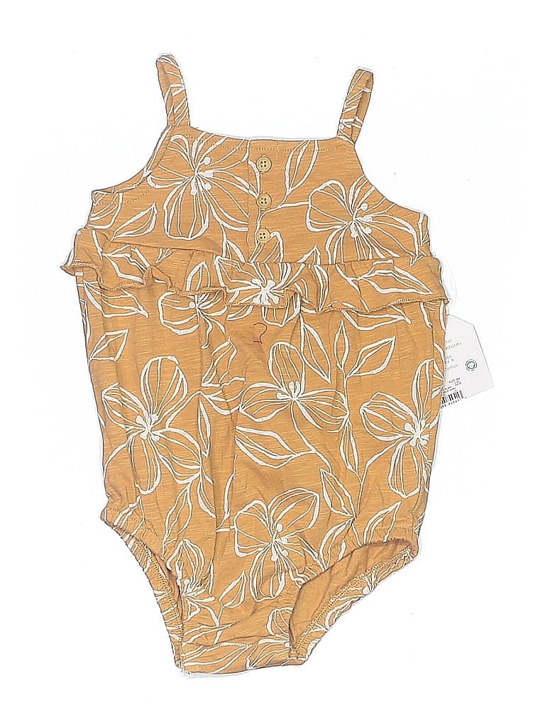 Pre-owned Little Co. By Lauren Conrad Babies' Short Sleeve Outfit In Gold