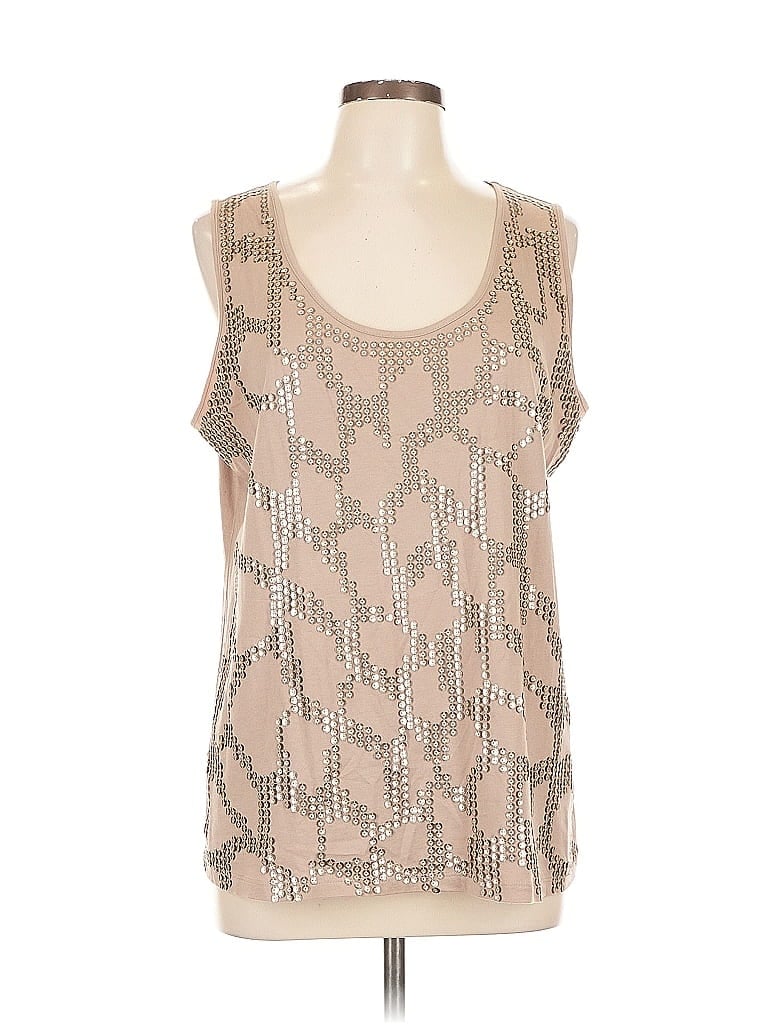 Pre-owned Dana Buchman Sleeveless Blouse In Brown