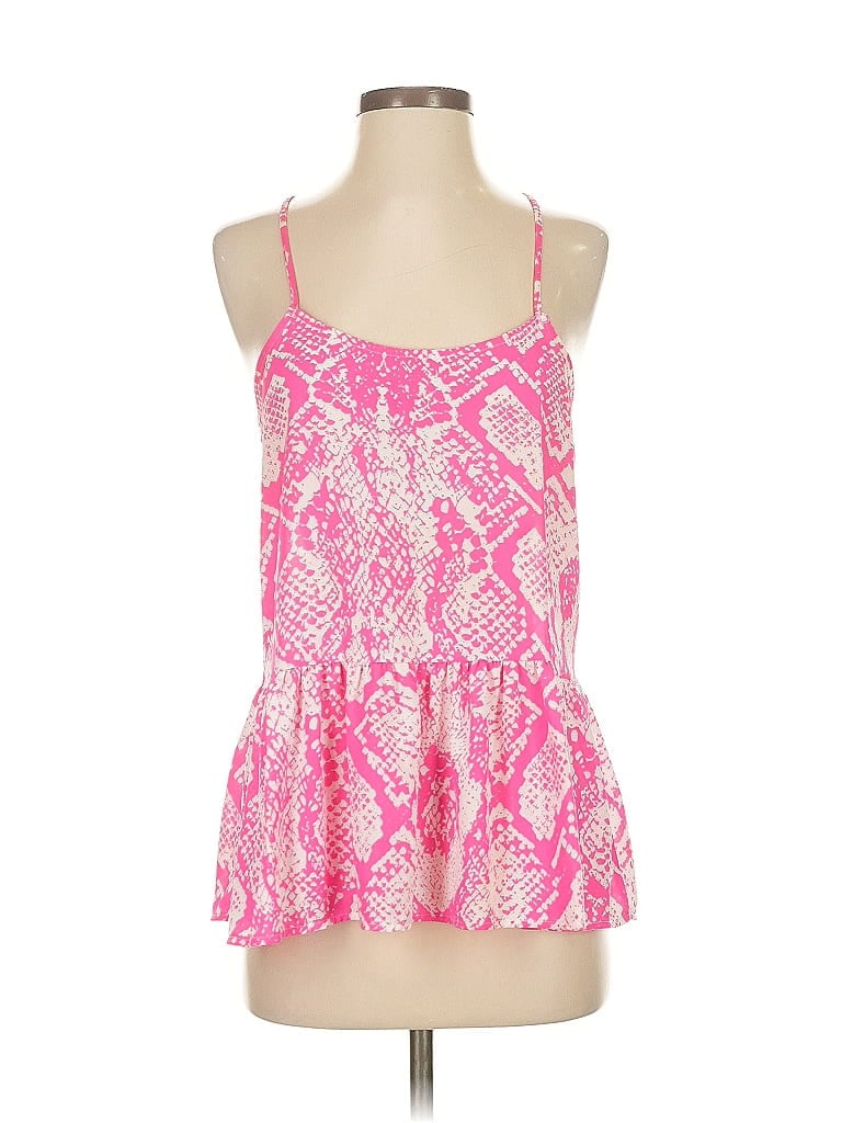 Pre-owned Buddy Love Sleeveless Top Pink Halter Neckline Tops