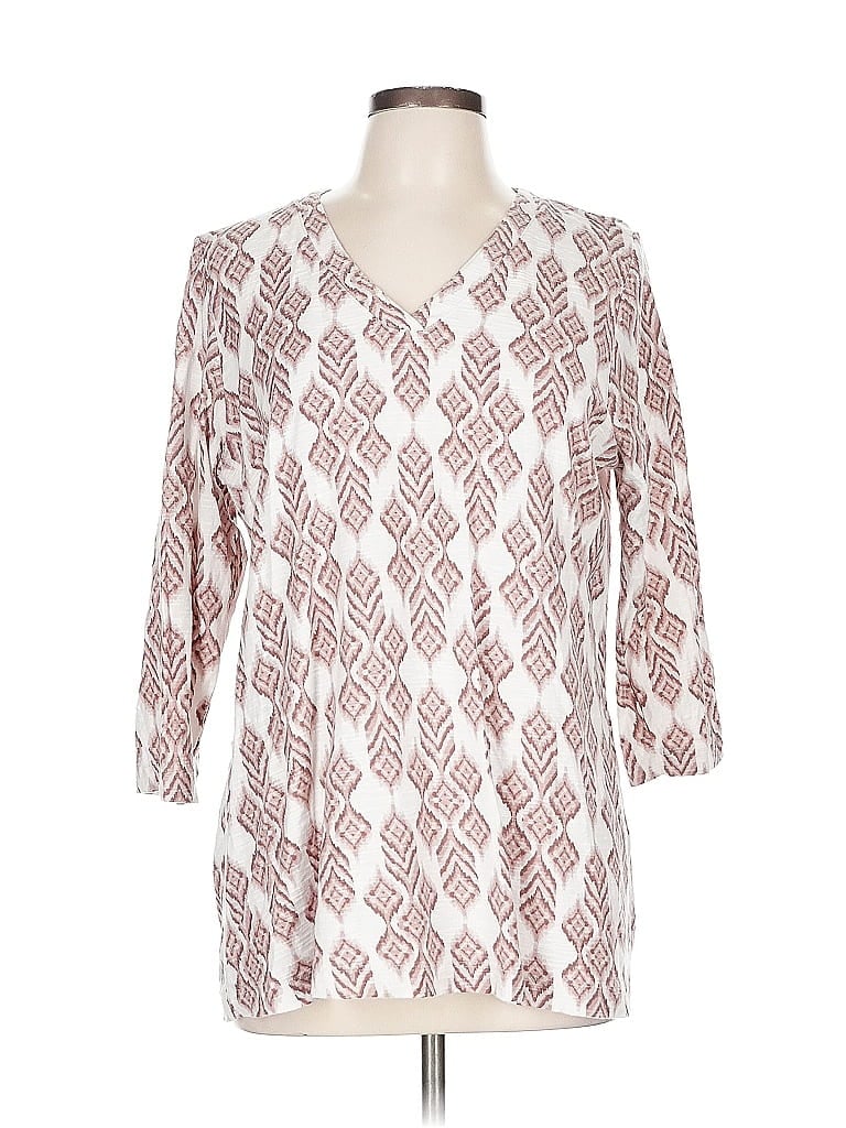 Pre-owned Purejill 3/4 Sleeve Blouse In White