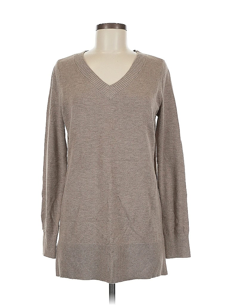 Pre-owned Ann Taylor Loft Pullover Sweater In Brown