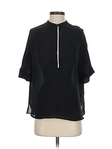 Vince. Short Sleeve Silk Top (view 1)