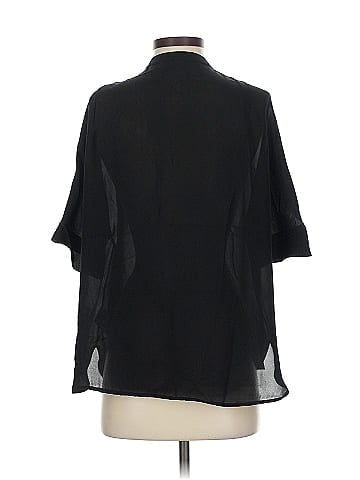 Vince. Short Sleeve Silk Top (view 2)