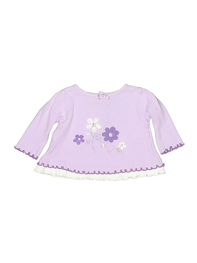 Pre-owned Assorted Brands Babies' Long Sleeve Top Purple Sweetheart Neckline Tops