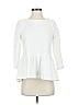 Amadi White Ivory 3/4 Sleeve Top Size S - photo 1